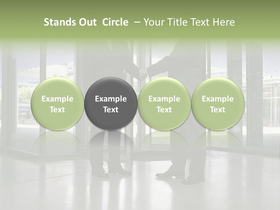 Businessmen Shaking Hands PowerPoint Template