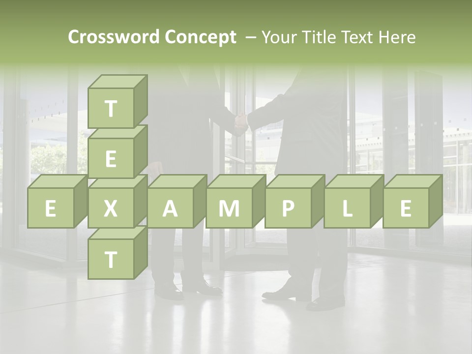 Businessmen Shaking Hands PowerPoint Template