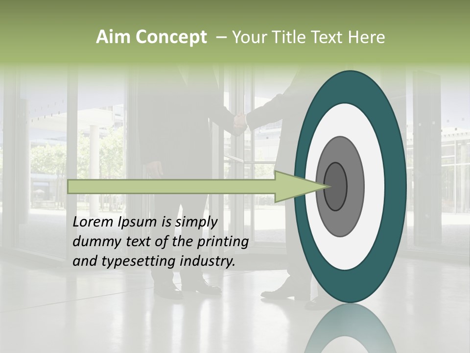 Businessmen Shaking Hands PowerPoint Template