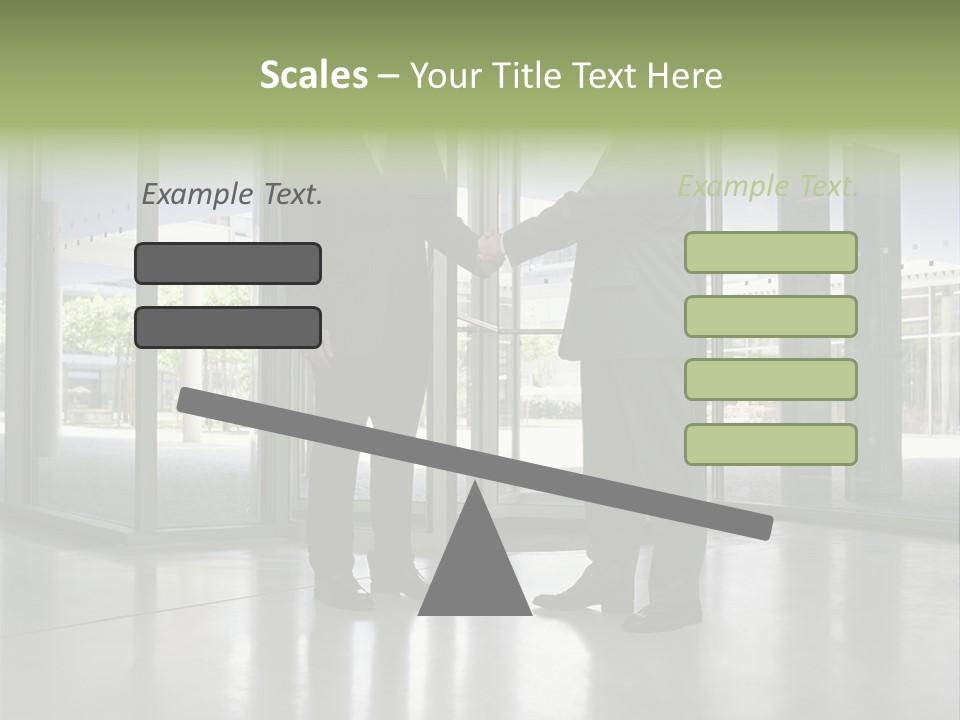 Businessmen Shaking Hands PowerPoint Template