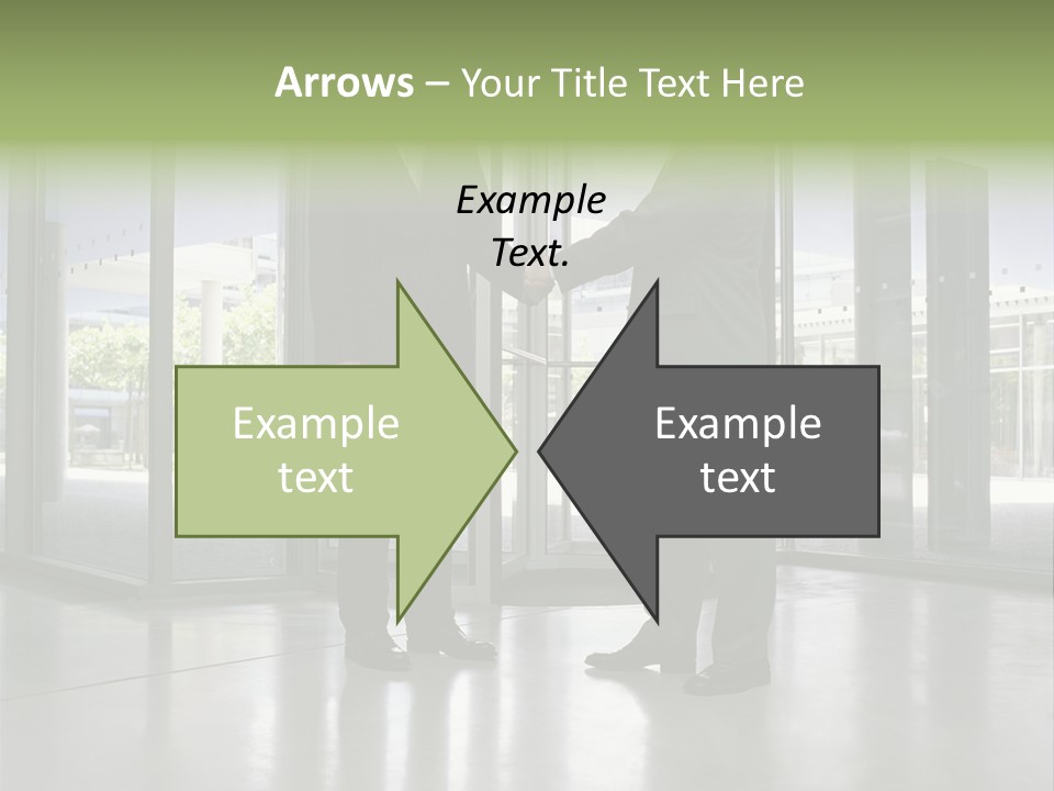 Businessmen Shaking Hands PowerPoint Template