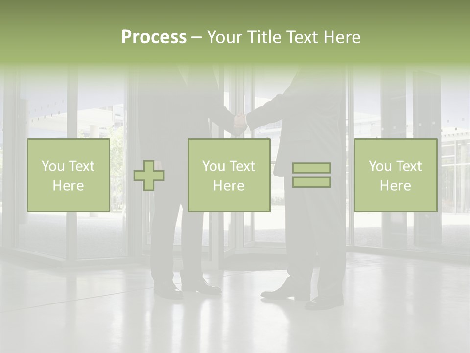 Businessmen Shaking Hands PowerPoint Template