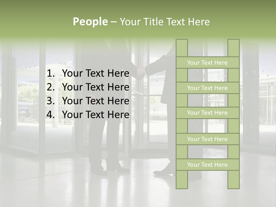 Businessmen Shaking Hands PowerPoint Template