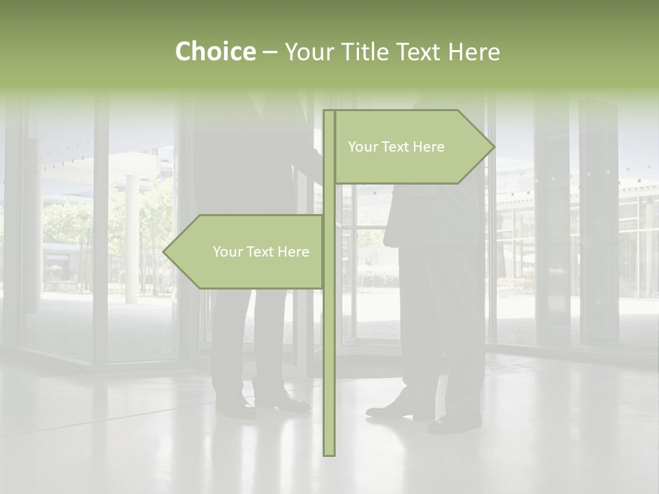 Businessmen Shaking Hands PowerPoint Template