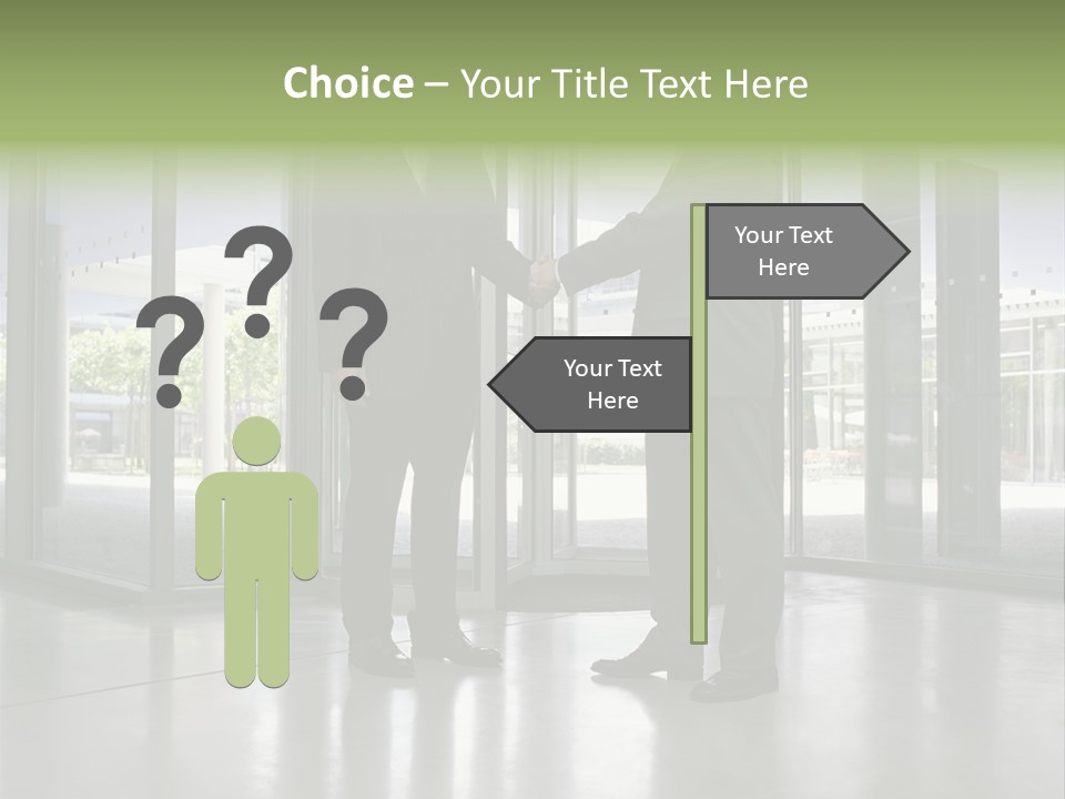 Businessmen Shaking Hands PowerPoint Template