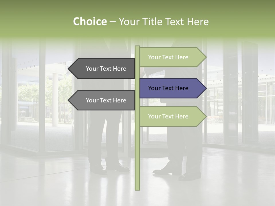 Businessmen Shaking Hands PowerPoint Template