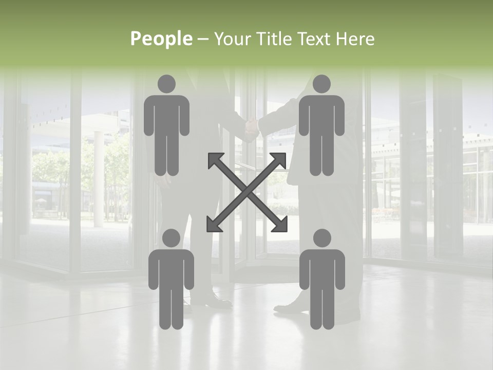 Businessmen Shaking Hands PowerPoint Template