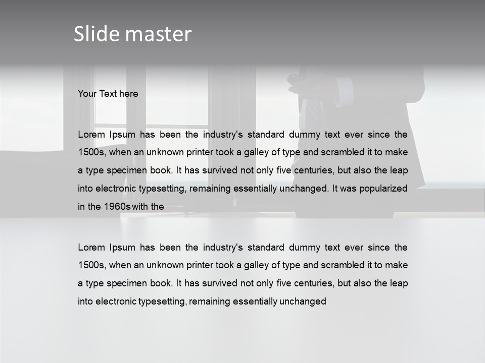 Businessman Using Mobile Phone PowerPoint Template