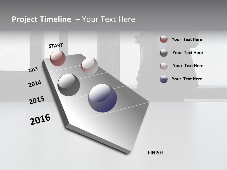 Businessman Using Mobile Phone PowerPoint Template