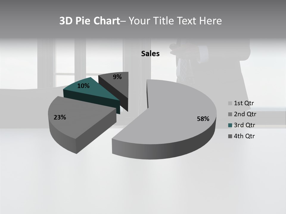 Businessman Using Mobile Phone PowerPoint Template