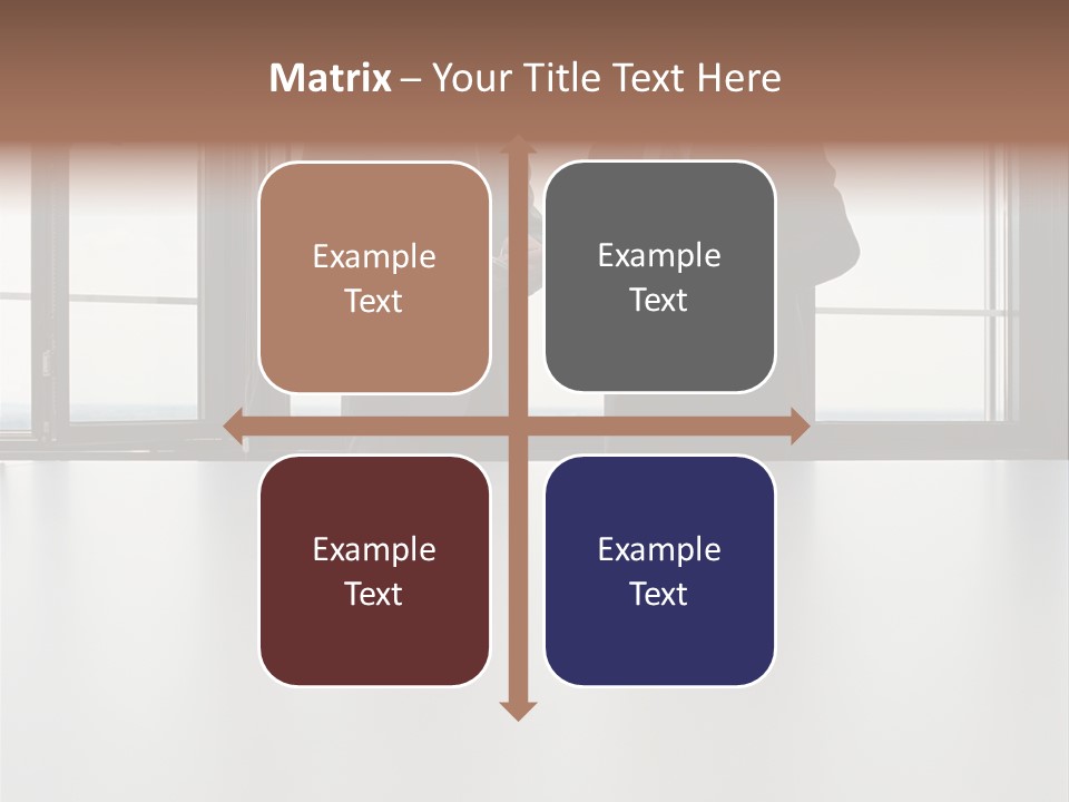 Businessmen Looking At Palmtop PowerPoint Template