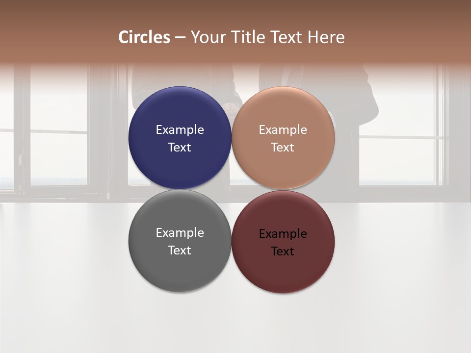 Businessmen Looking At Palmtop PowerPoint Template