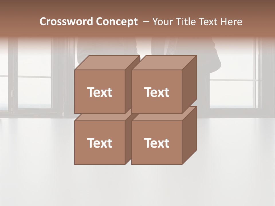 Businessmen Looking At Palmtop PowerPoint Template