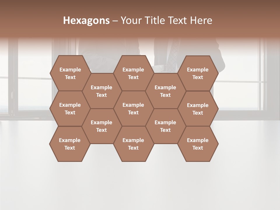 Businessmen Looking At Palmtop PowerPoint Template