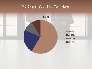 Businessmen Looking At Palmtop PowerPoint Template