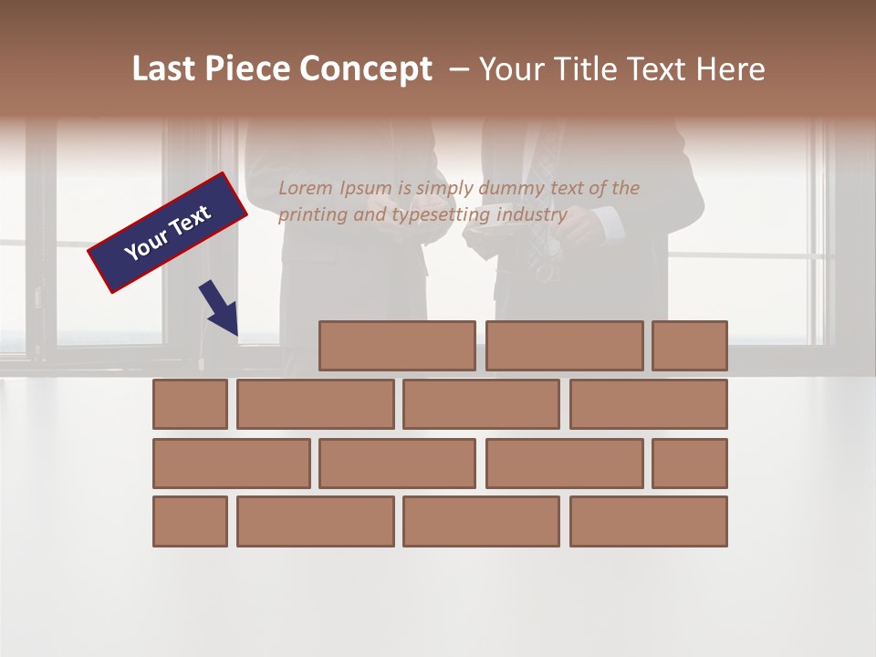 Businessmen Looking At Palmtop PowerPoint Template