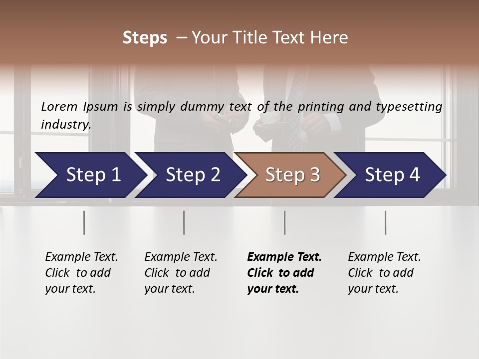 Businessmen Looking At Palmtop PowerPoint Template