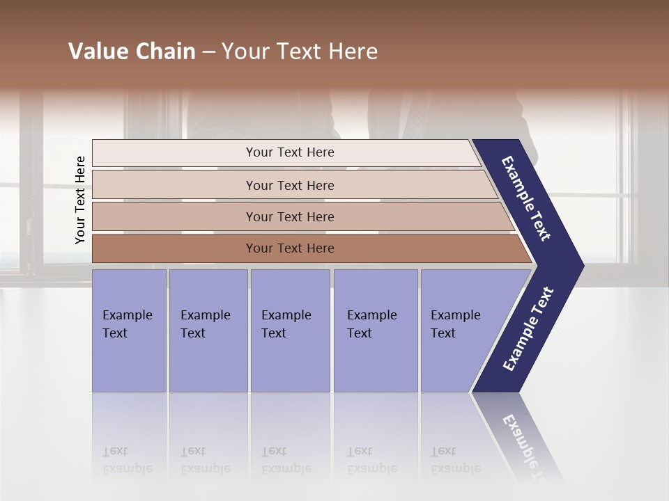 Businessmen Looking At Palmtop PowerPoint Template