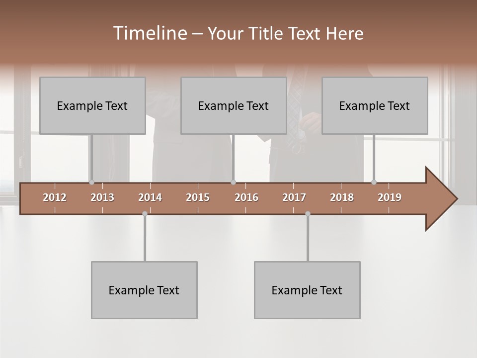 Businessmen Looking At Palmtop PowerPoint Template