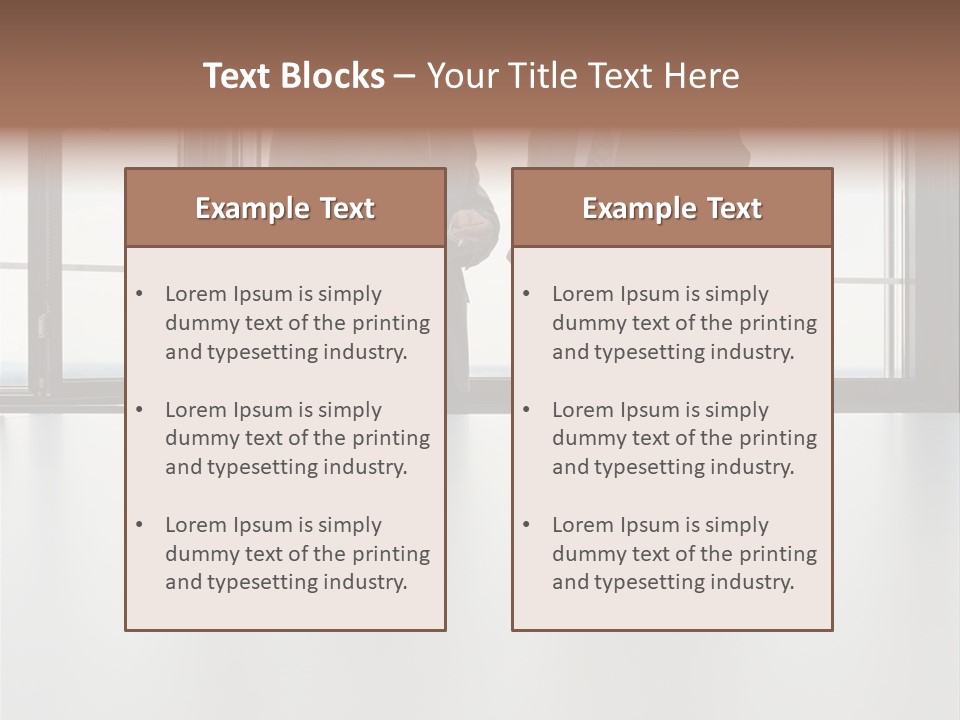 Businessmen Looking At Palmtop PowerPoint Template