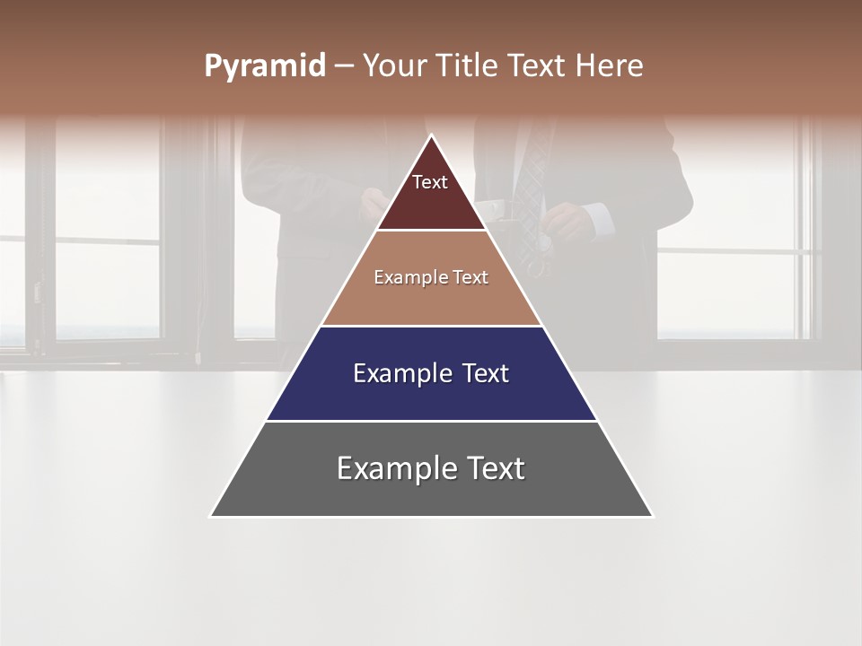 Businessmen Looking At Palmtop PowerPoint Template