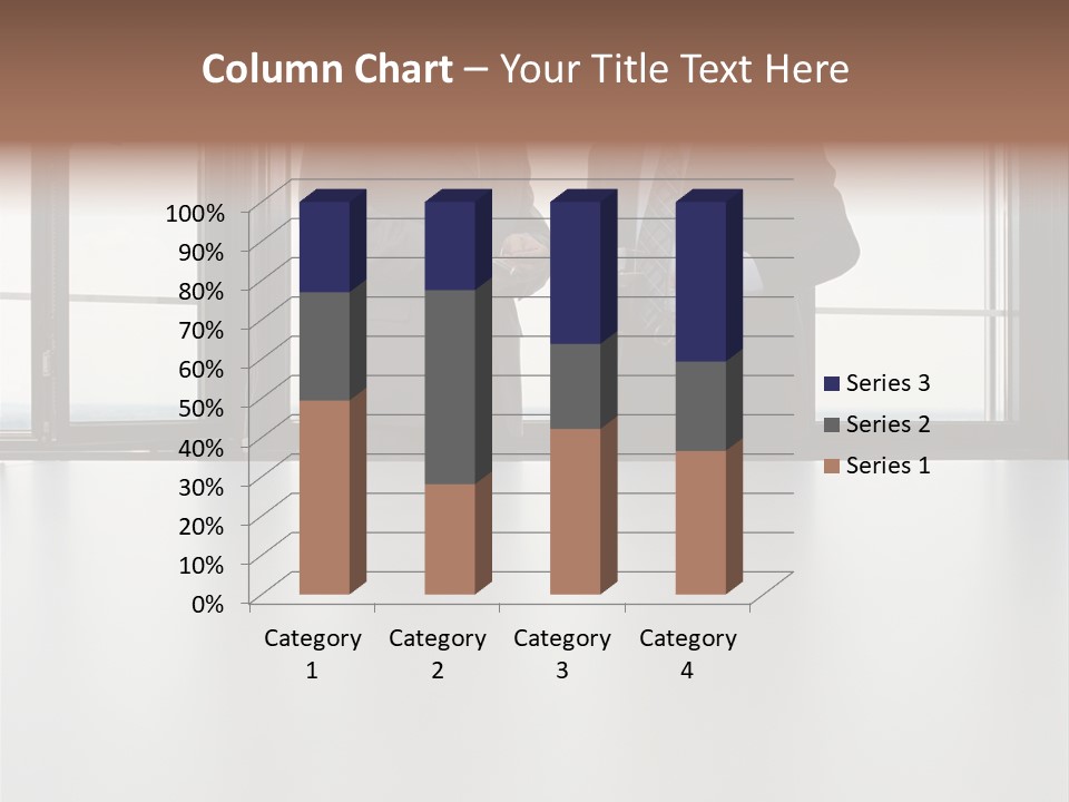 Businessmen Looking At Palmtop PowerPoint Template