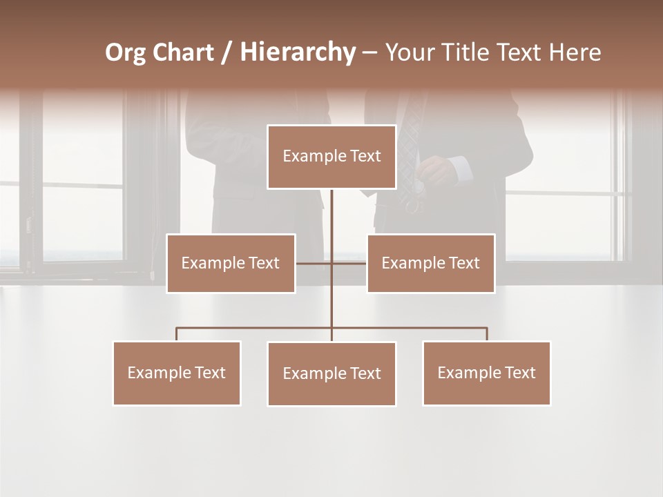 Businessmen Looking At Palmtop PowerPoint Template