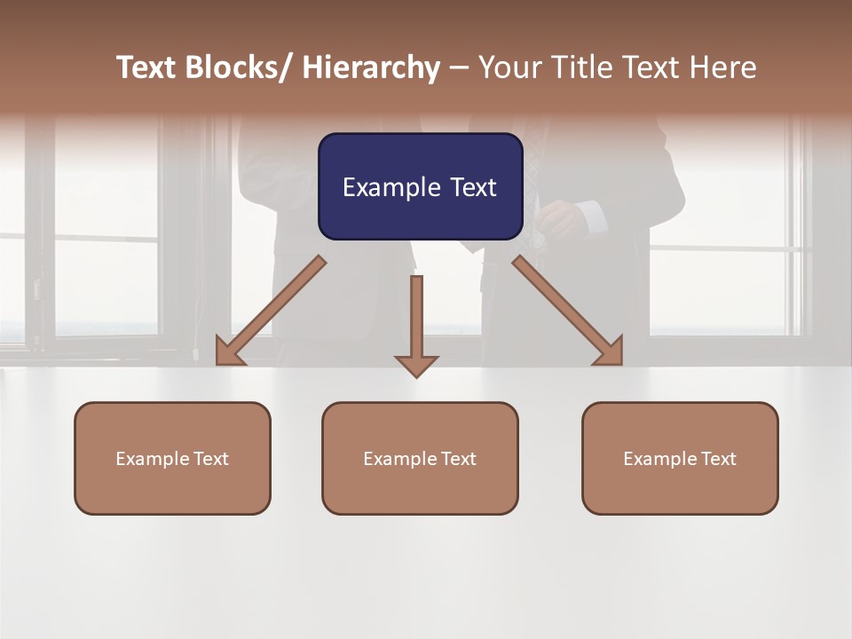 Businessmen Looking At Palmtop PowerPoint Template