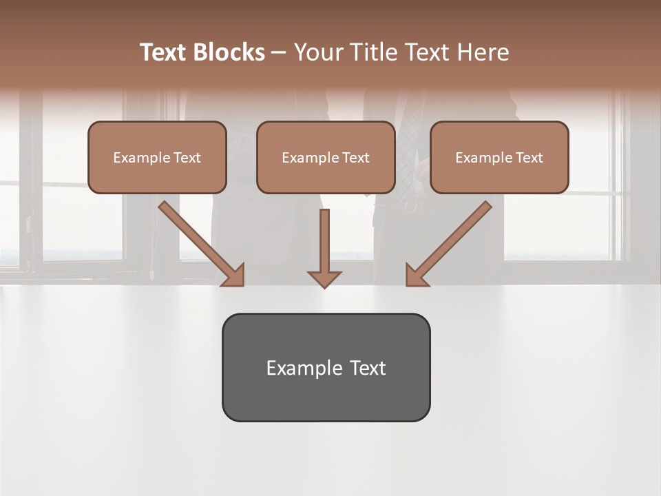 Businessmen Looking At Palmtop PowerPoint Template