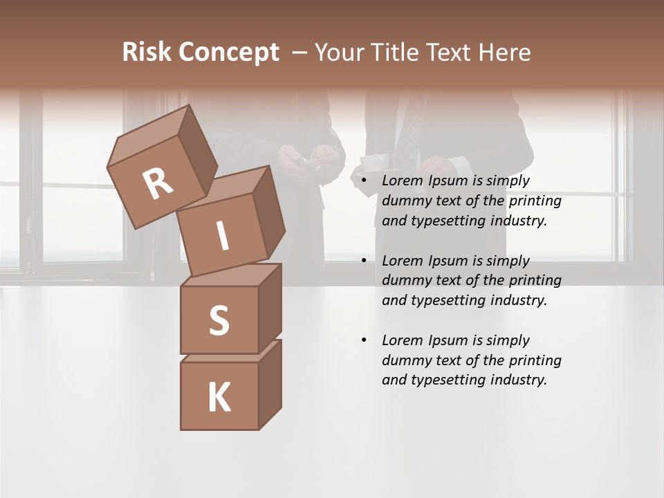 Businessmen Looking At Palmtop PowerPoint Template