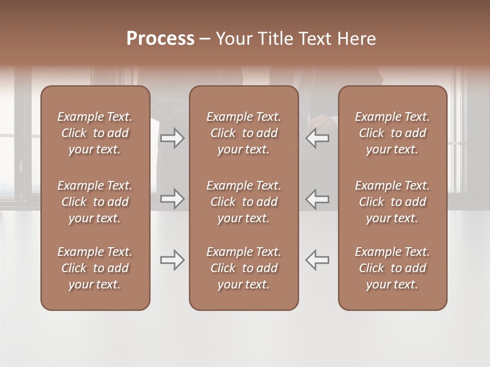 Businessmen Looking At Palmtop PowerPoint Template