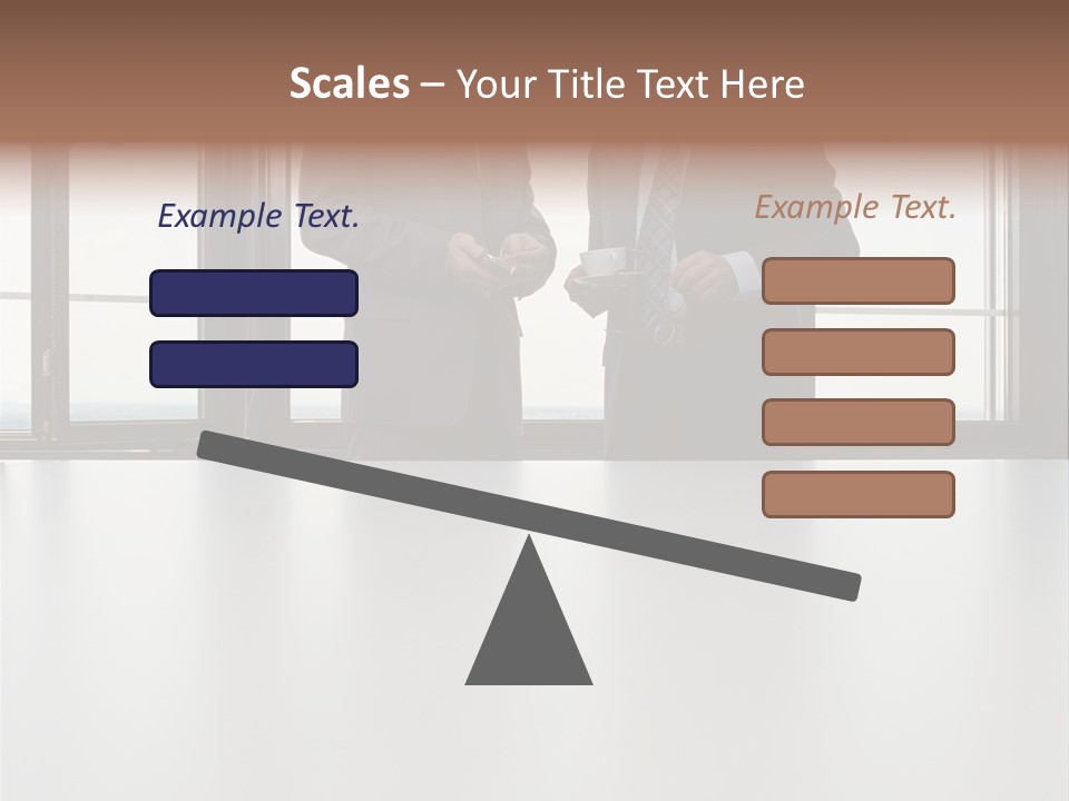 Businessmen Looking At Palmtop PowerPoint Template