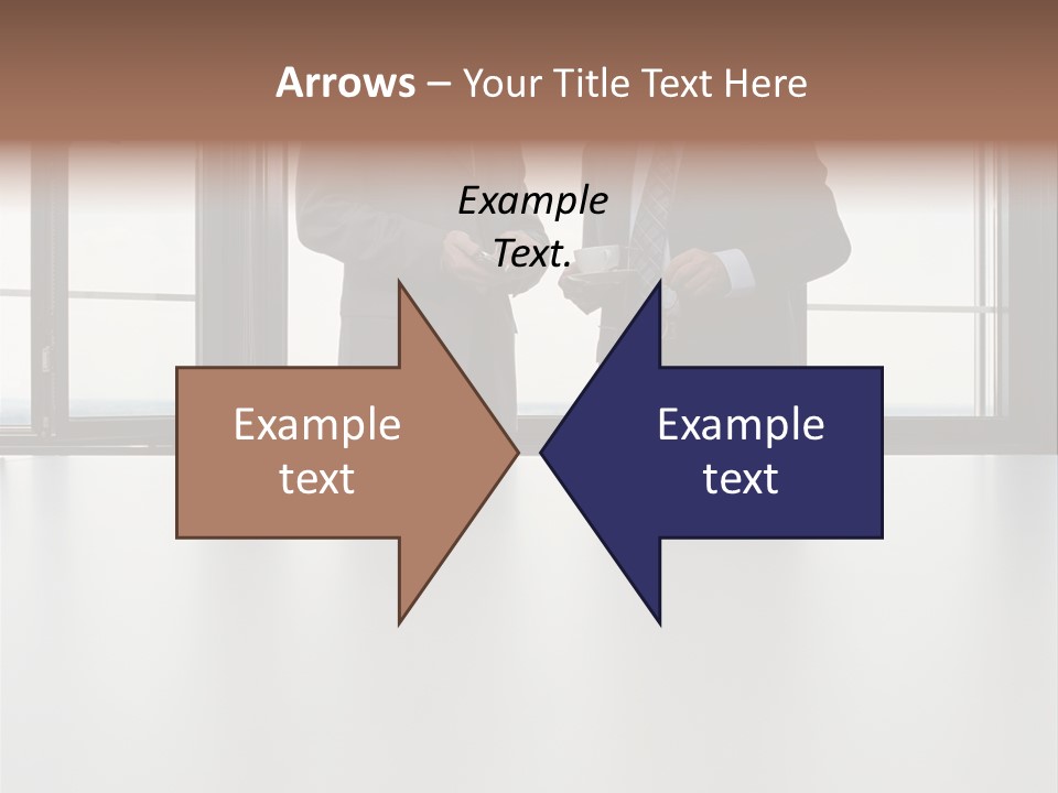 Businessmen Looking At Palmtop PowerPoint Template