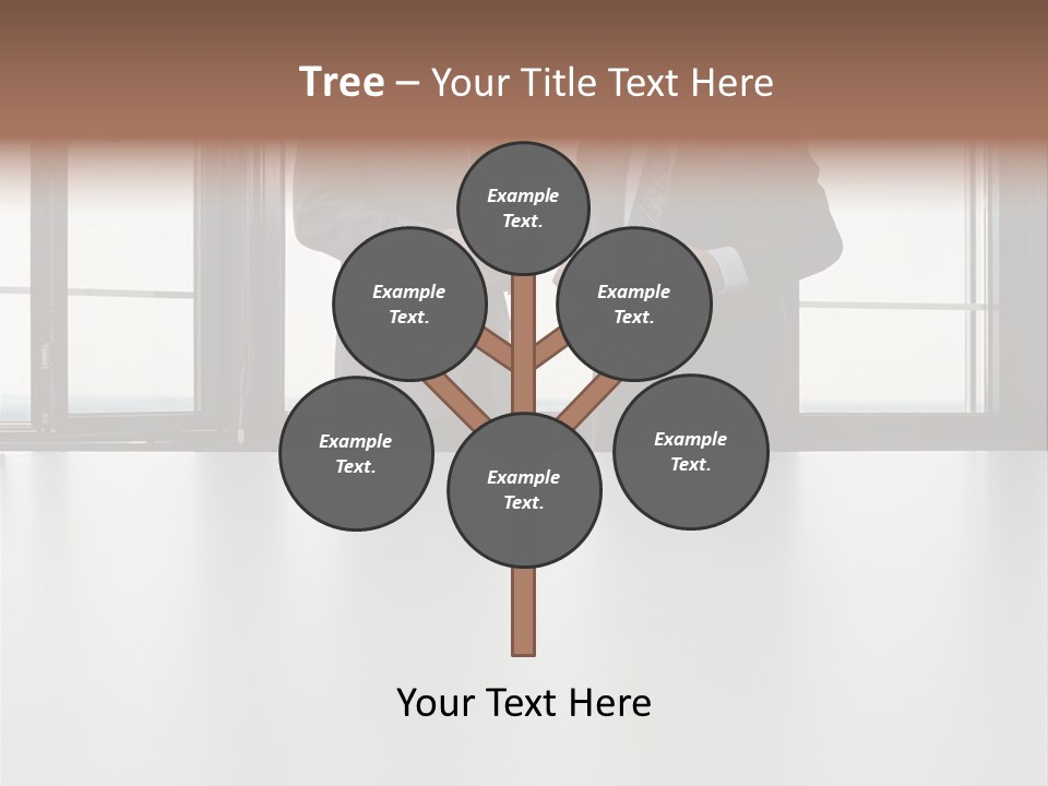 Businessmen Looking At Palmtop PowerPoint Template