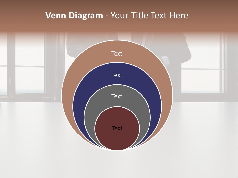 Businessmen Looking At Palmtop PowerPoint Template