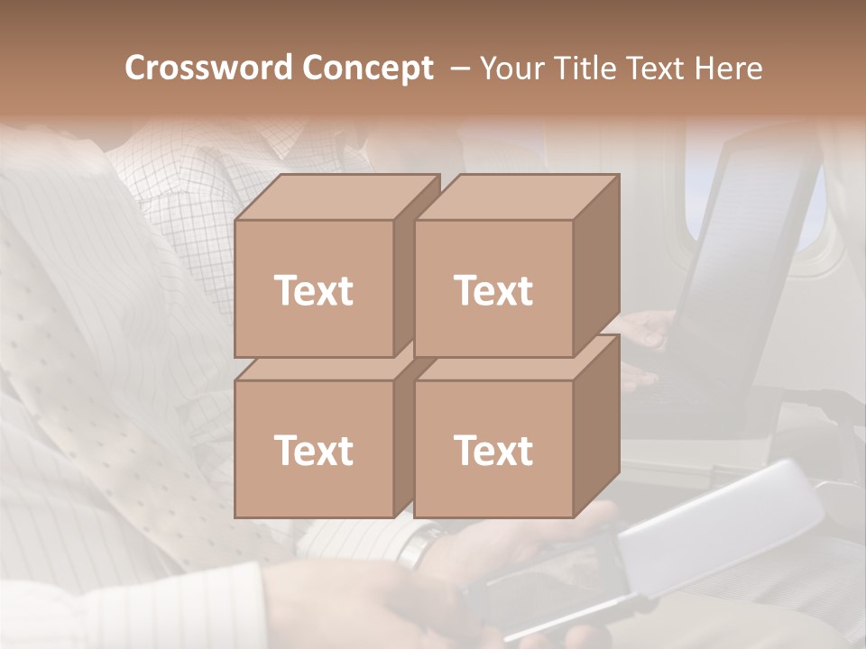 Business People Working On An Aeroplane PowerPoint Template