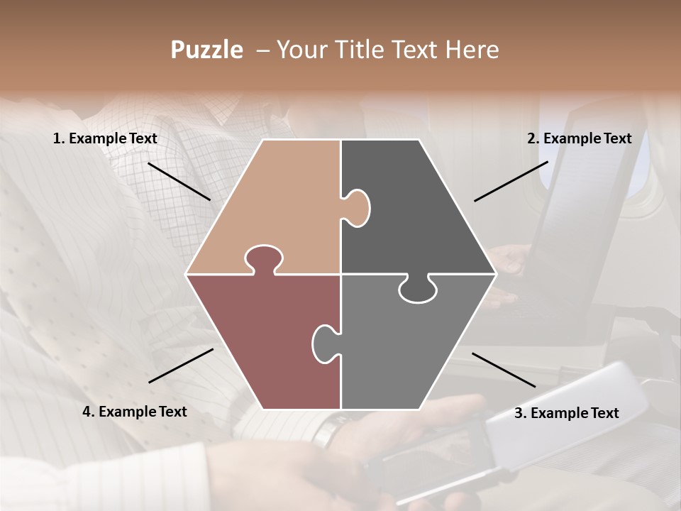 Business People Working On An Aeroplane PowerPoint Template