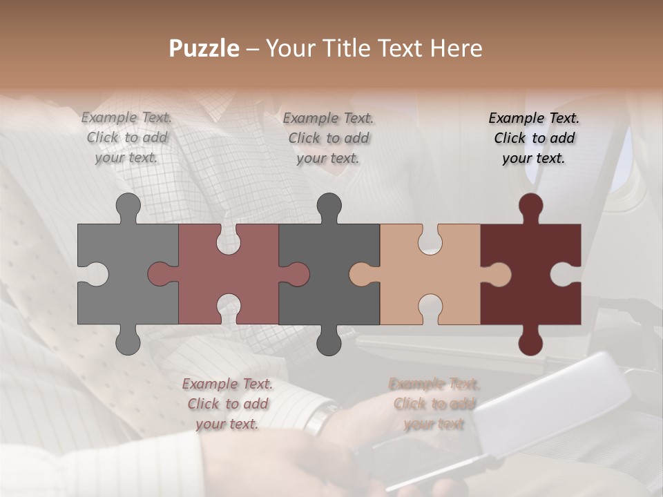 Business People Working On An Aeroplane PowerPoint Template