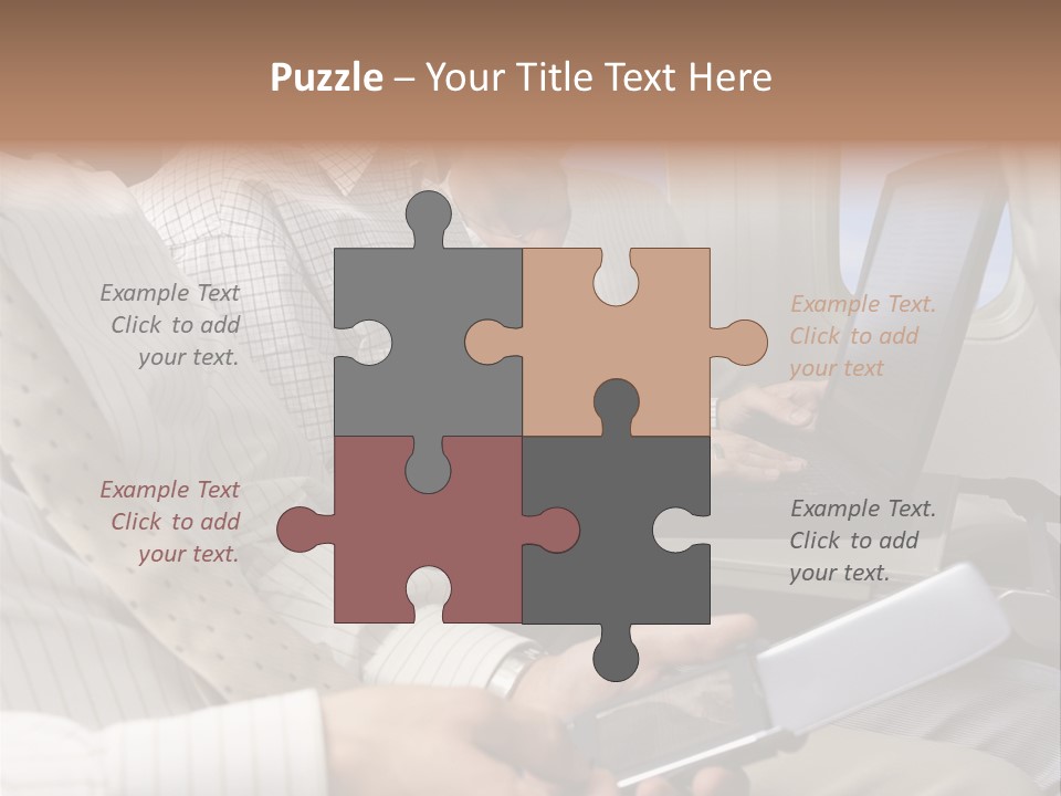 Business People Working On An Aeroplane PowerPoint Template