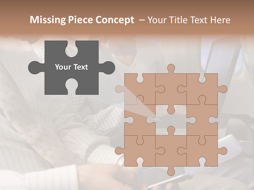 Business People Working On An Aeroplane PowerPoint Template