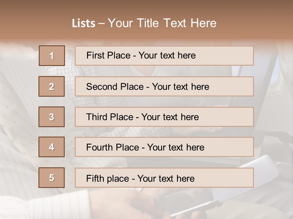 Business People Working On An Aeroplane PowerPoint Template