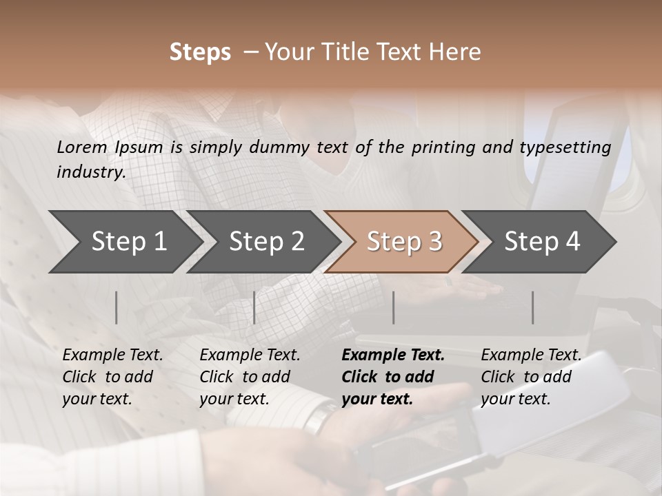 Business People Working On An Aeroplane PowerPoint Template