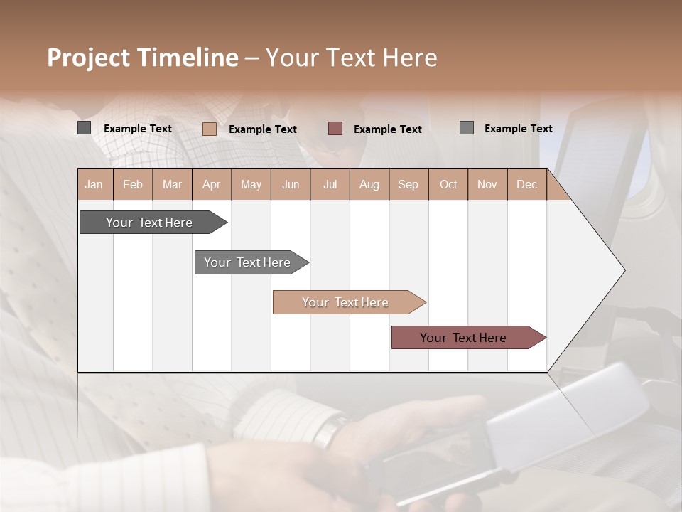 Business People Working On An Aeroplane PowerPoint Template