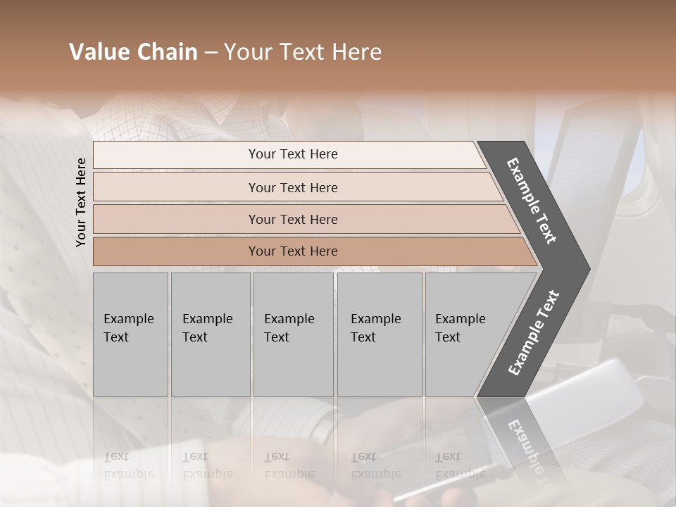 Business People Working On An Aeroplane PowerPoint Template