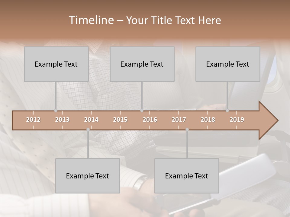 Business People Working On An Aeroplane PowerPoint Template