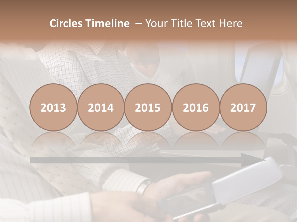 Business People Working On An Aeroplane PowerPoint Template