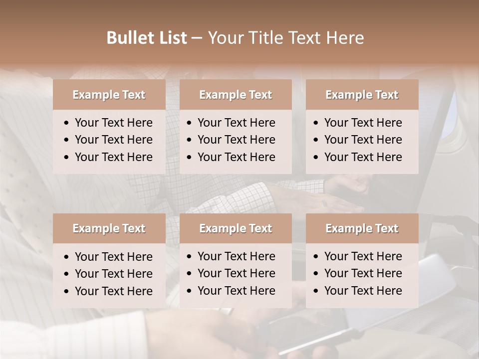 Business People Working On An Aeroplane PowerPoint Template