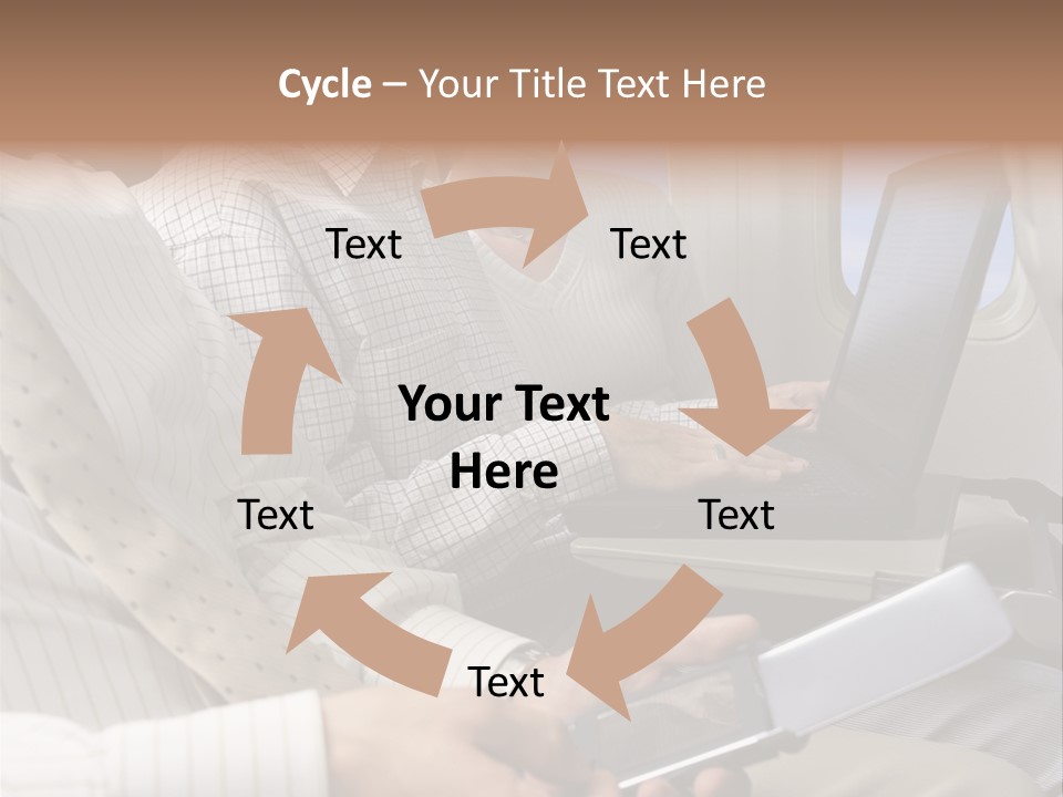 Business People Working On An Aeroplane PowerPoint Template