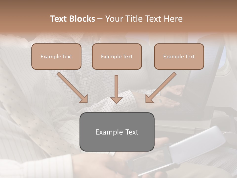 Business People Working On An Aeroplane PowerPoint Template