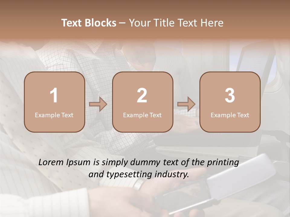 Business People Working On An Aeroplane PowerPoint Template